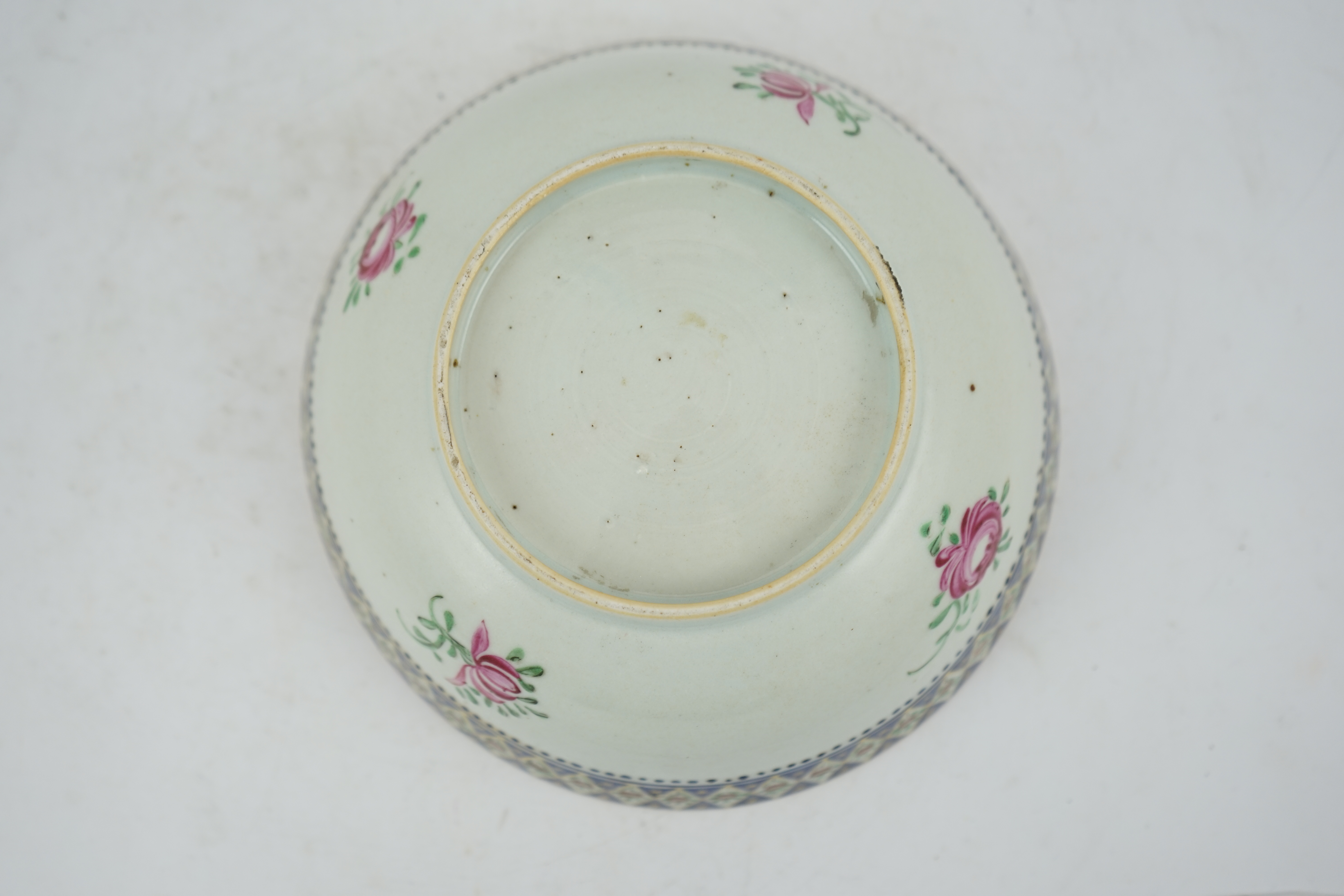 A matching Chinese Persian dish and bow and a separate dish, bowl 12cm diameter. Condition - fair to good